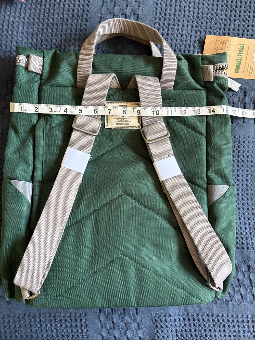 Teal Tote-Style Men's Backpack - Picture 7 of 11